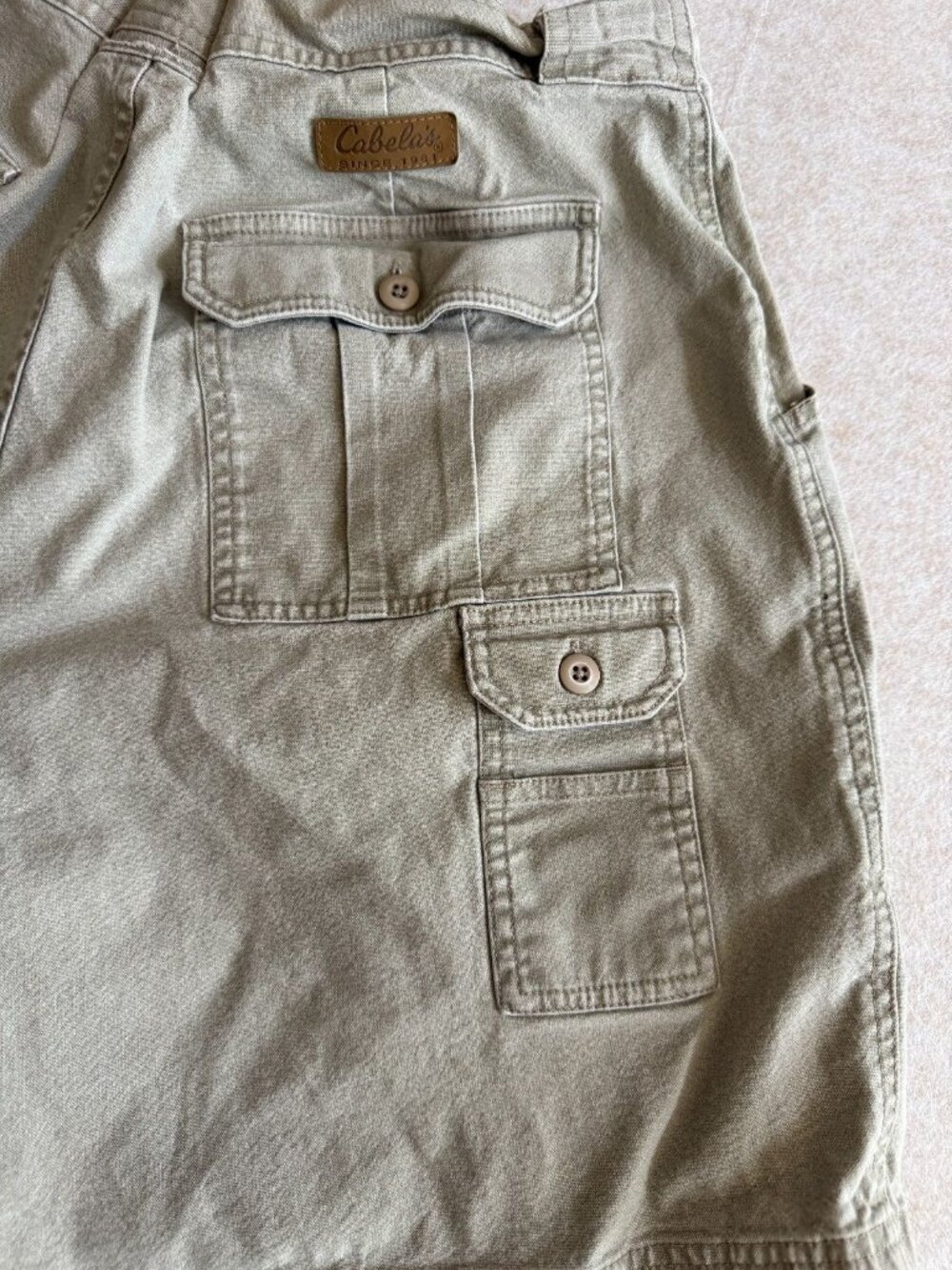 Cabelas Outdoor Gear Women's7 Pocket Hiker Canvas Cargo Utility Shorts Size 18 - Picture 4 of 6